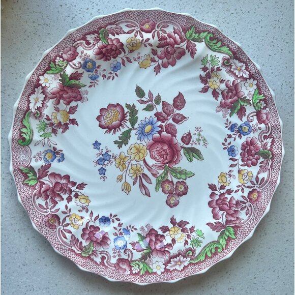Spode England Copeland Spodes Bouquet Floral Dinner Plate VTG  9" Bone China - Picture 1 of 8